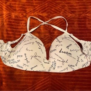 Victoria's Secret Cream Script Bra